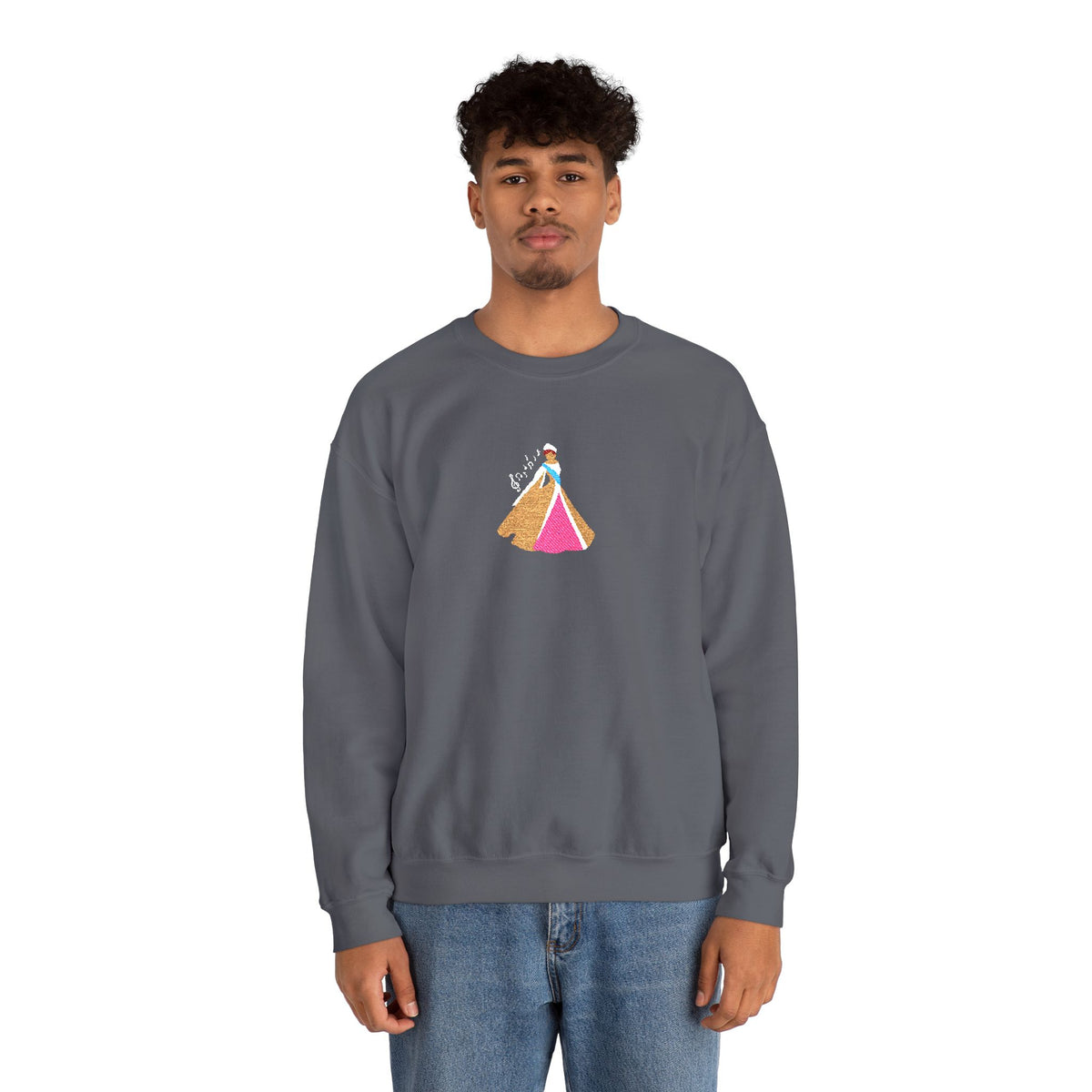 Embroidered Princess Crewneck Sweatshirt