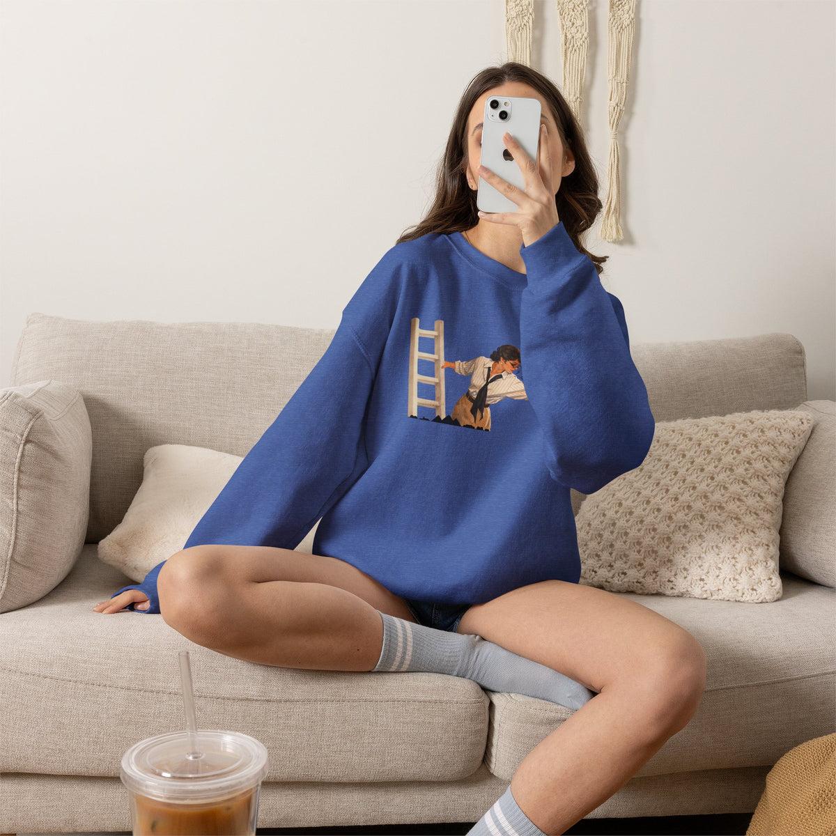 Vintage Evelyn Librarian Crewneck Sweatshirt