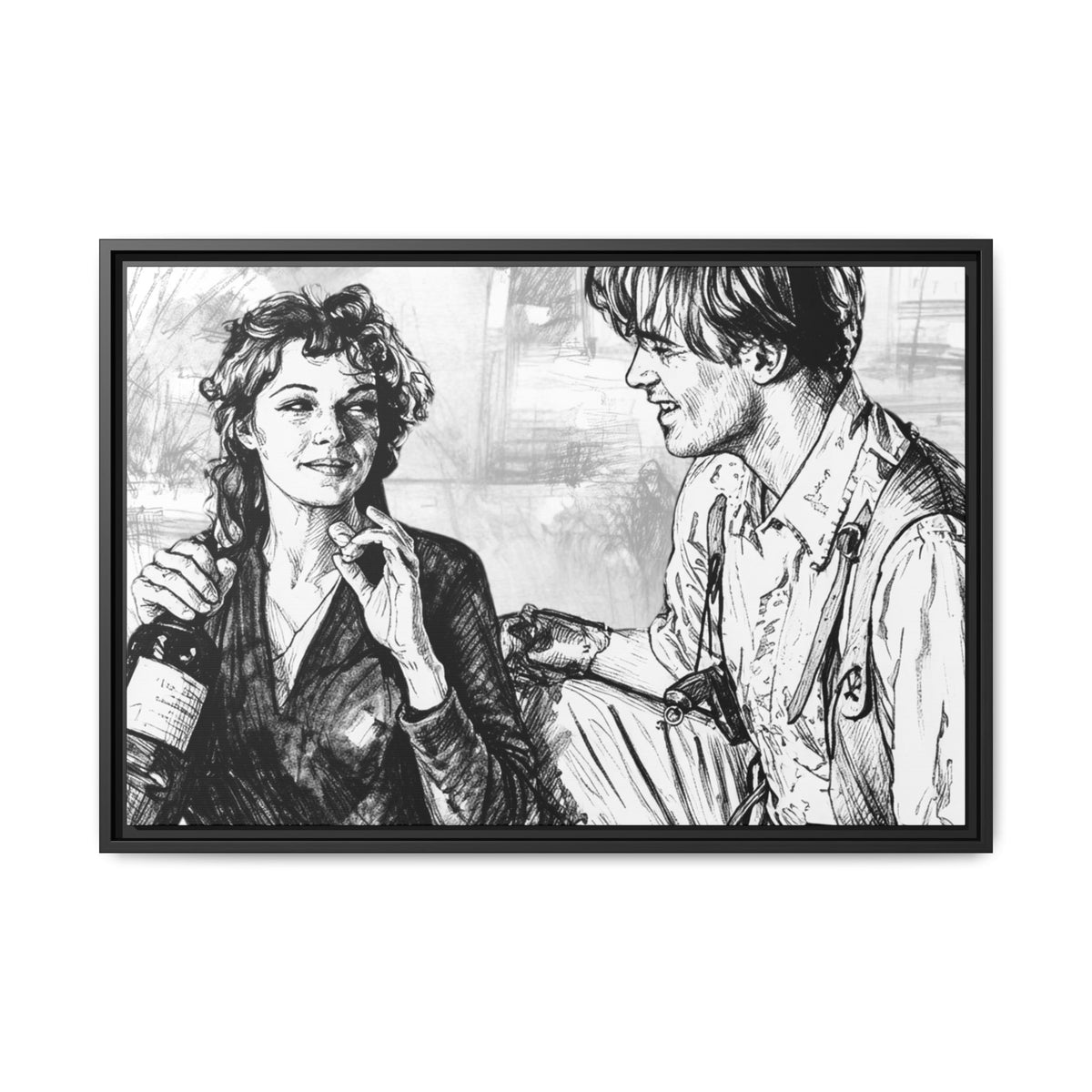 Rick & Evelyn Framed Canvas