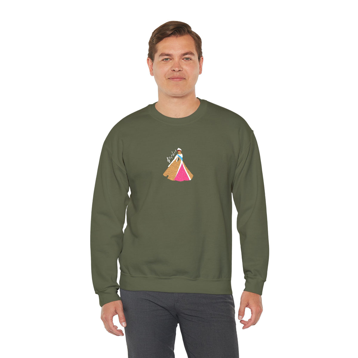 Embroidered Princess Crewneck Sweatshirt