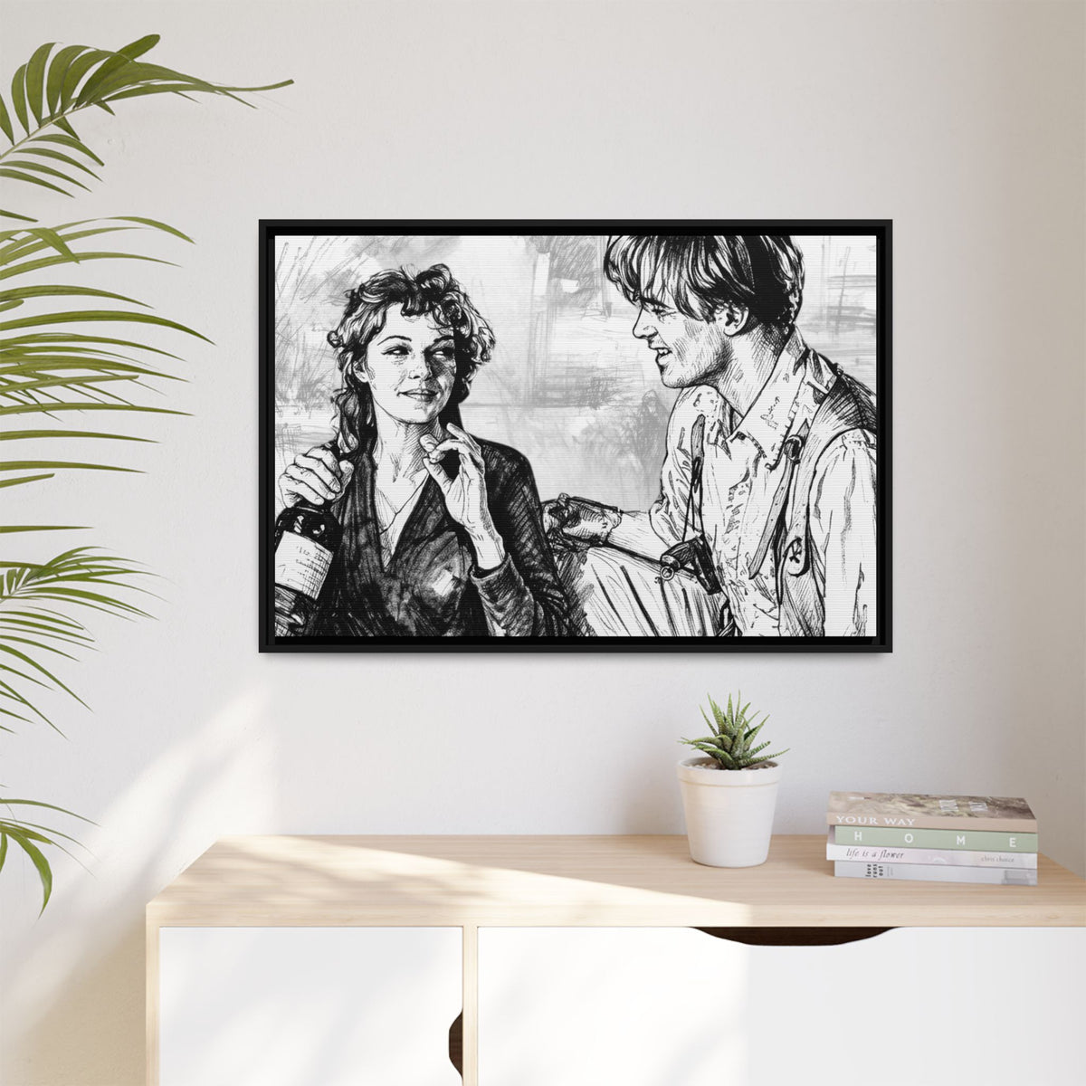 Rick & Evelyn Framed Canvas