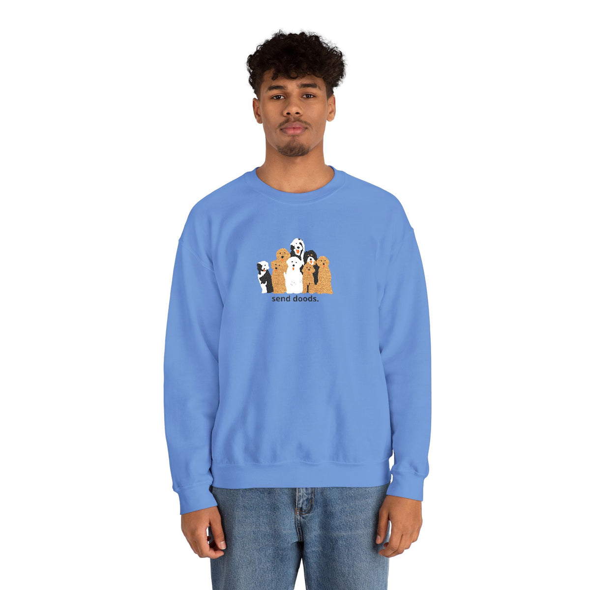 Embroidered Send Doods Crewneck Sweatshirt