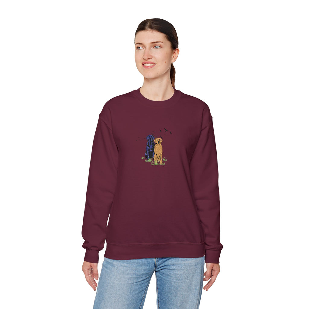 Embroidered Dog Crewneck Sweatshirt