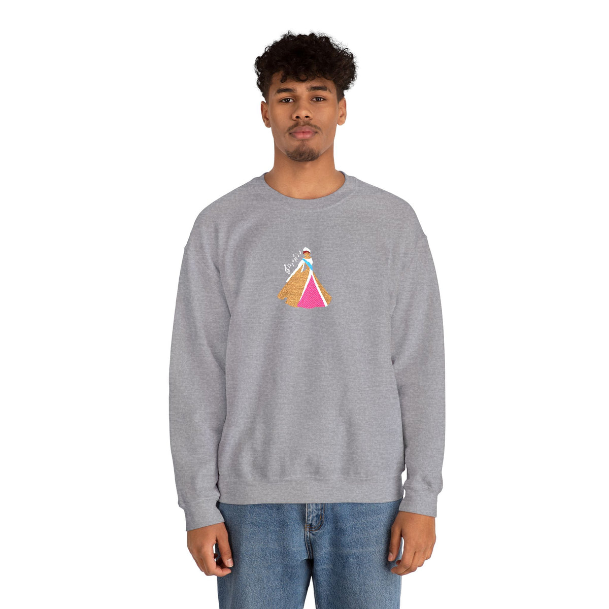 Embroidered Princess Crewneck Sweatshirt