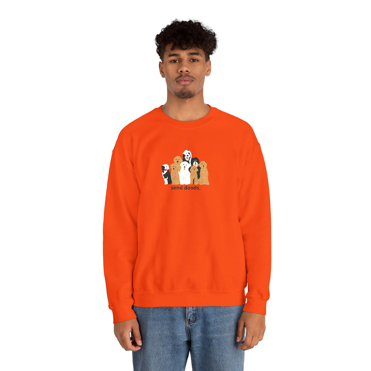 Embroidered Send Doods Crewneck Sweatshirt