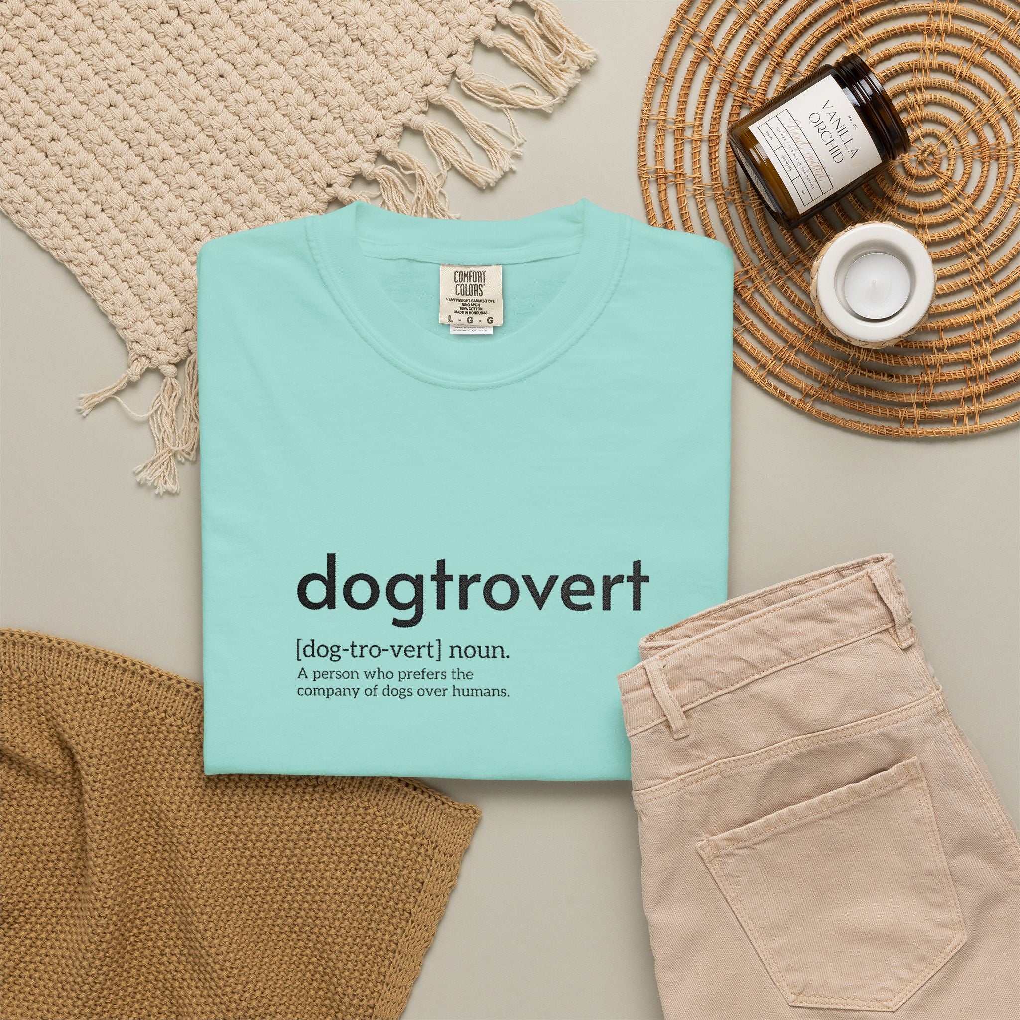 Dog-tro-vert Embroidered T-Shirt