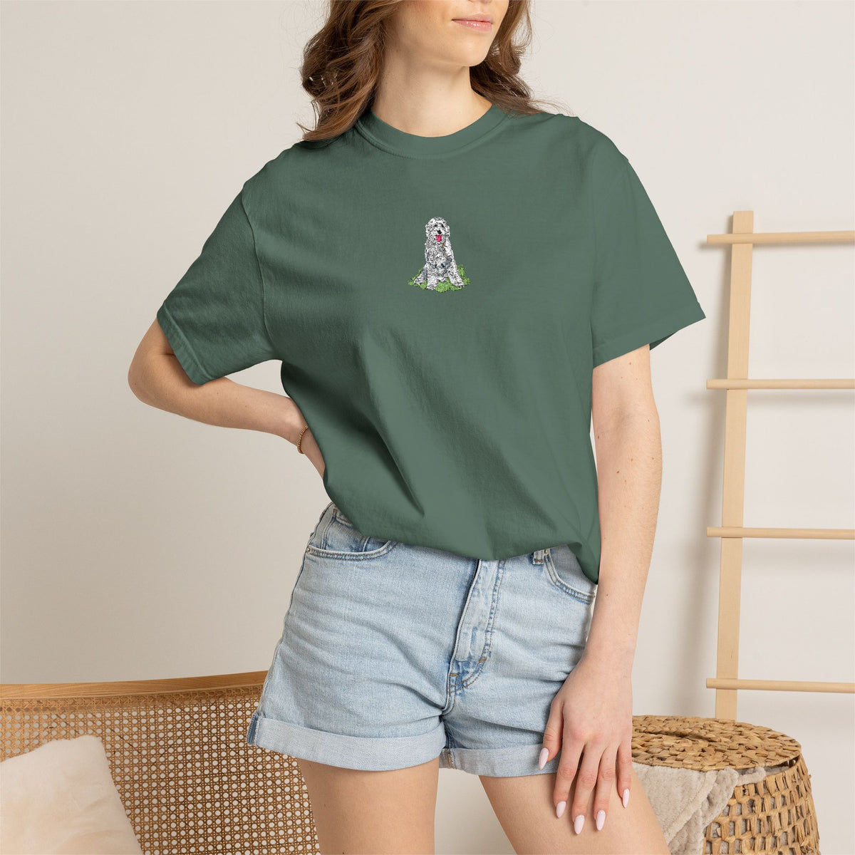 Sheepadoodle Embroidered Tee