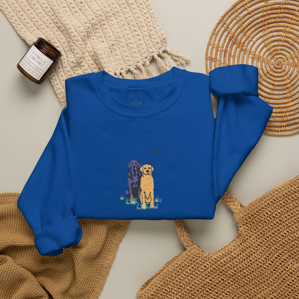 Embroidered Dog Crewneck Sweatshirt