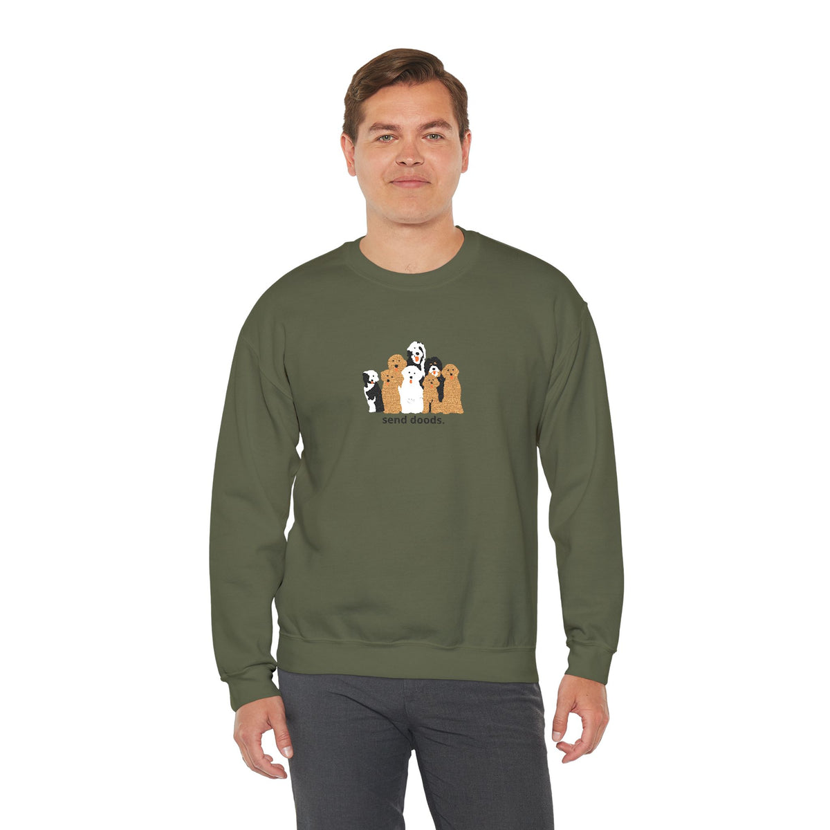 Embroidered Send Doods Crewneck Sweatshirt