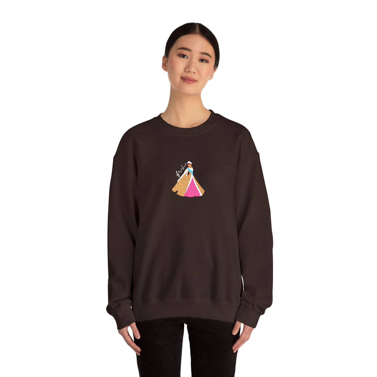 Embroidered Princess Crewneck Sweatshirt