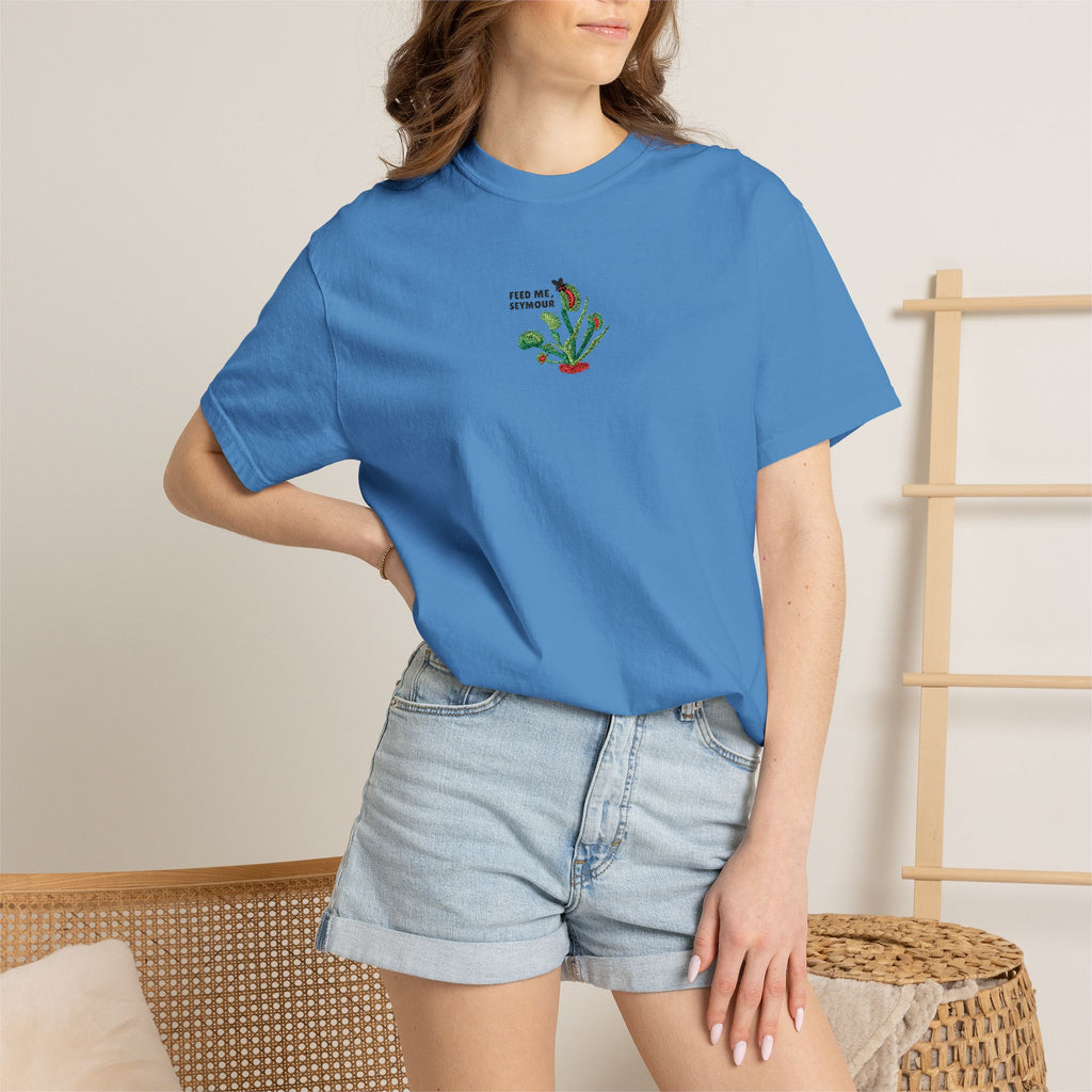 Embroidered Feed Me Seymour Tee