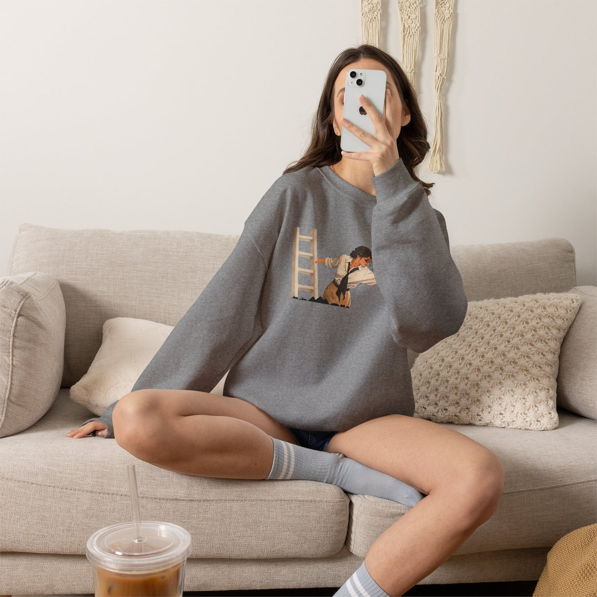 Vintage Evelyn Librarian Crewneck Sweatshirt