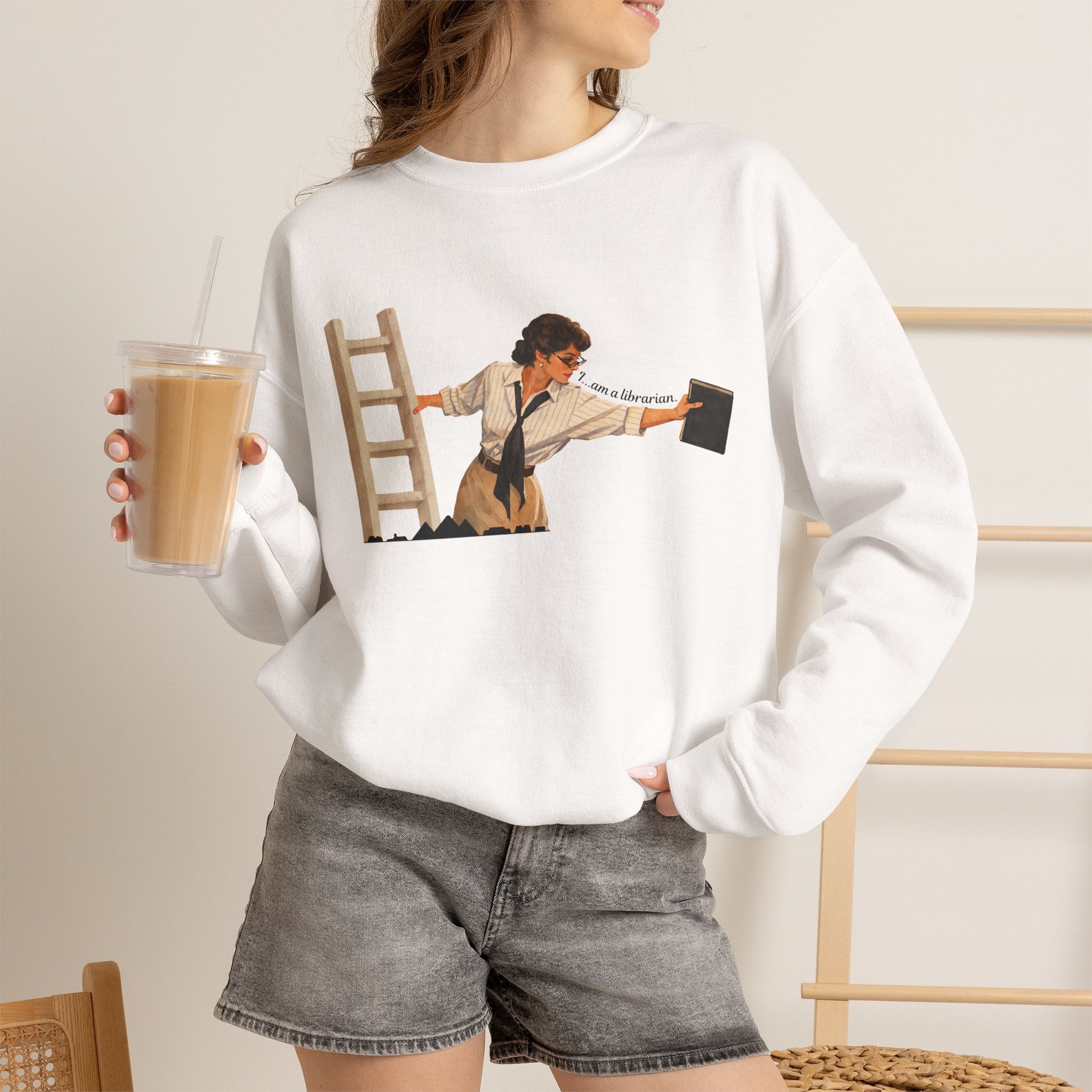 Evelyn Librarian Crewneck Sweatshirt