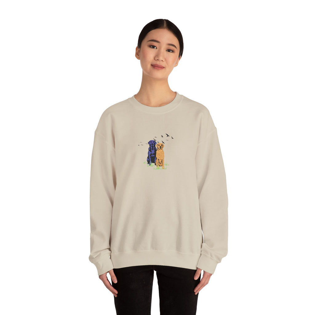 Embroidered Dog Crewneck Sweatshirt