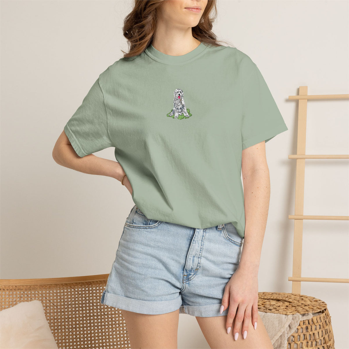 Sheepadoodle Embroidered Tee