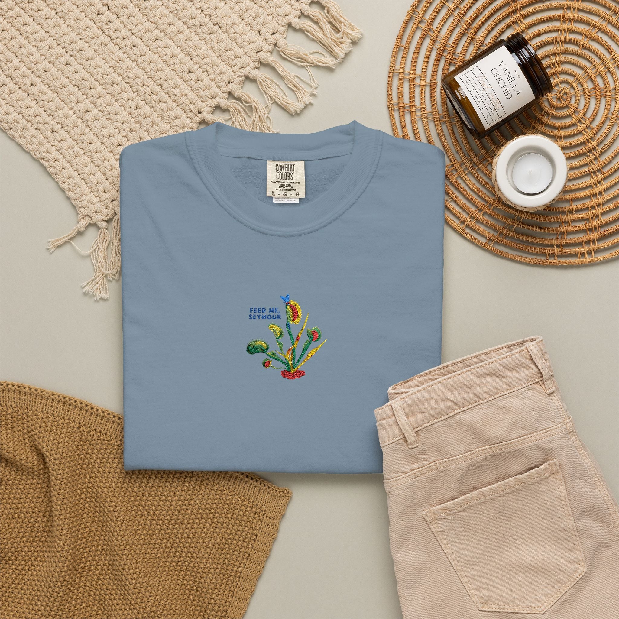 Feed Me Seymour Embroidered Tee