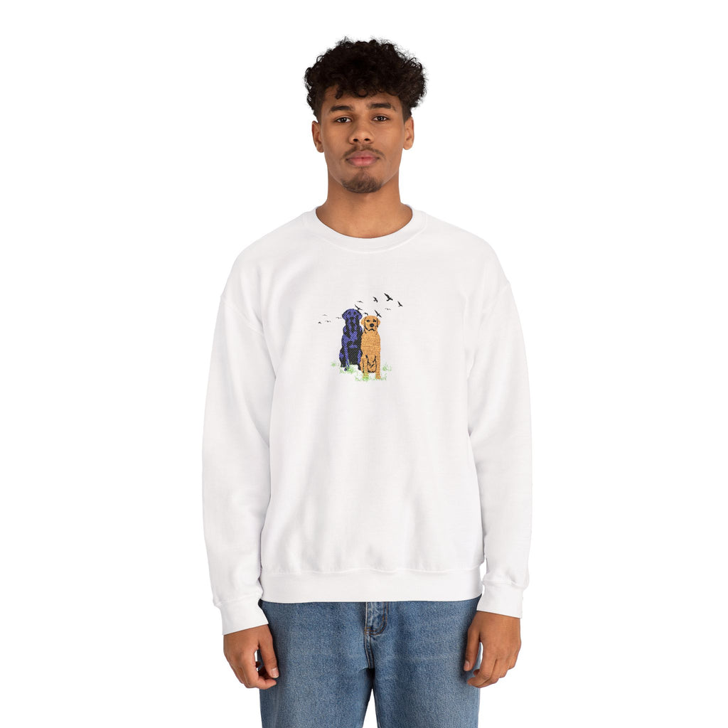 Embroidered Dog Crewneck Sweatshirt