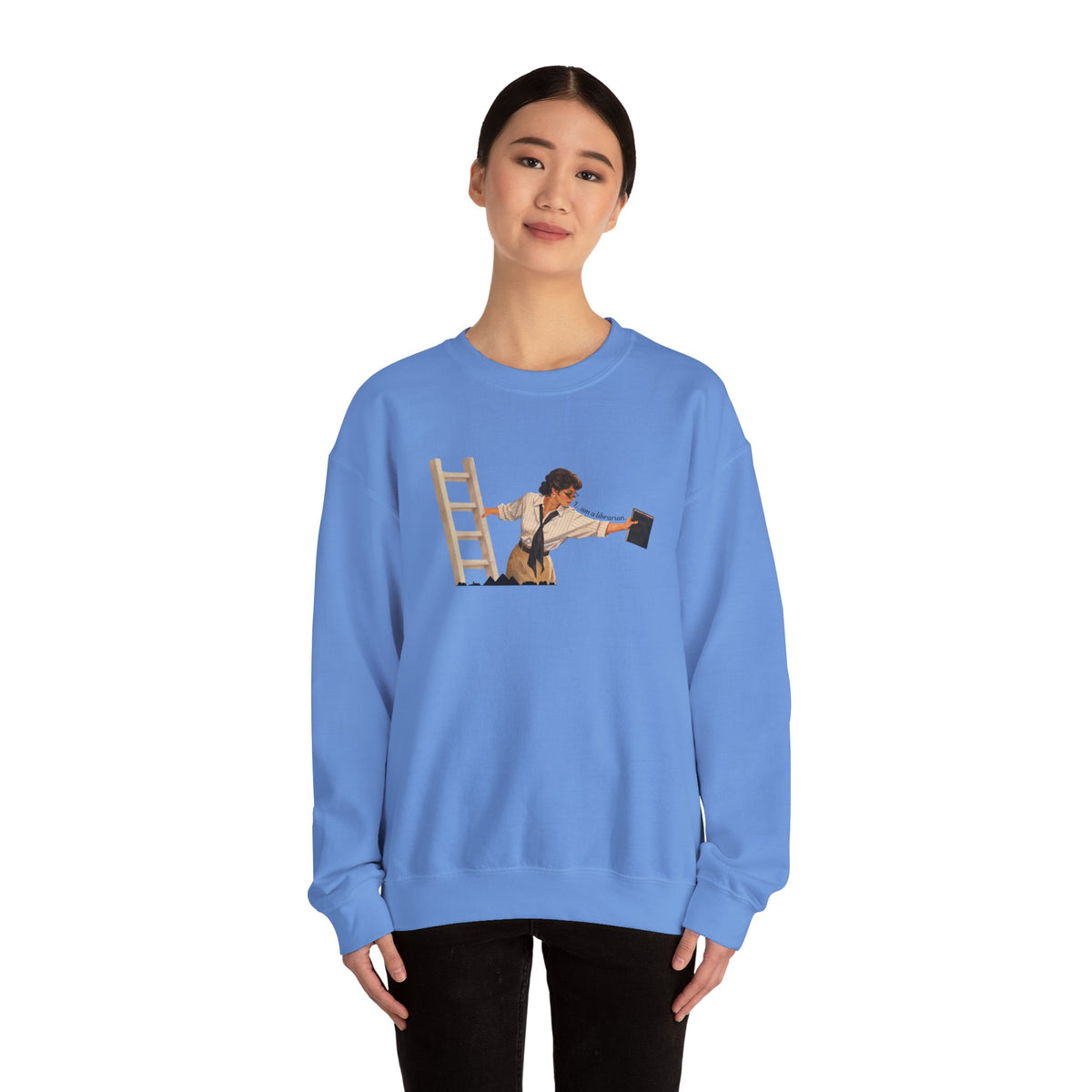 Vintage Evelyn Librarian Crewneck Sweatshirt