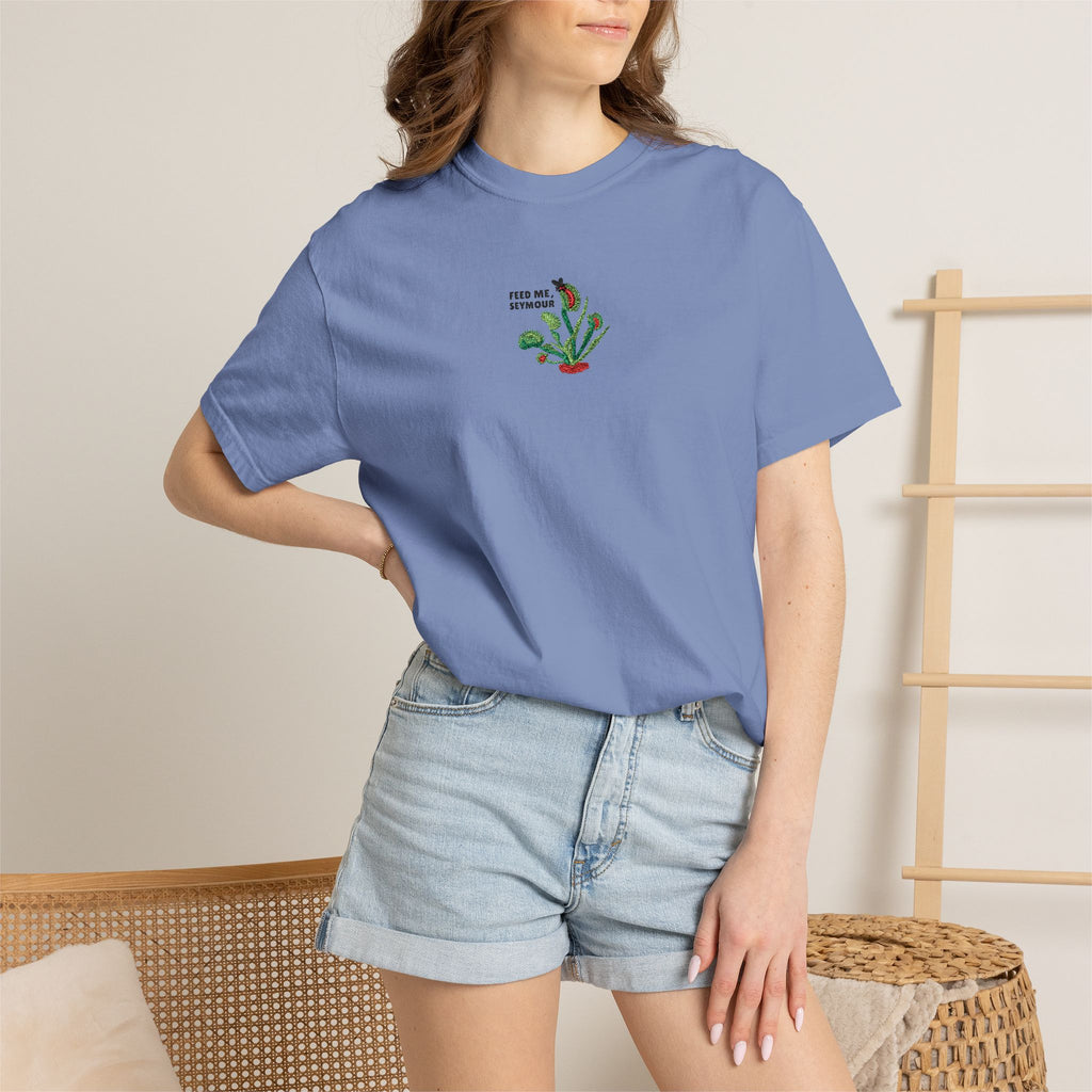Embroidered Feed Me Seymour Tee
