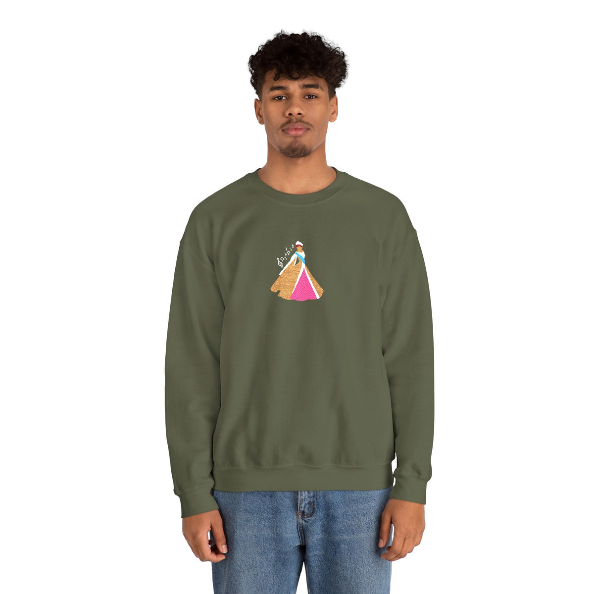 Embroidered Princess Crewneck Sweatshirt