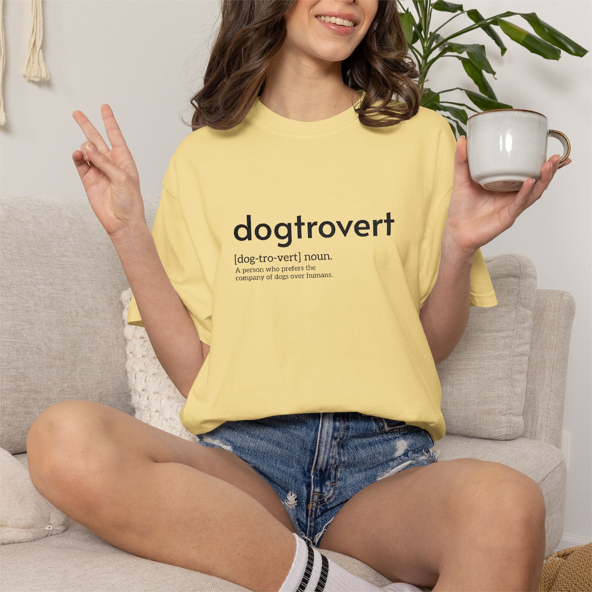 Dog-tro-vert Embroidered T-Shirt