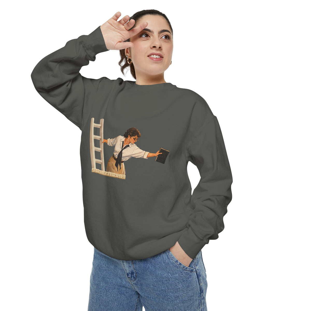 Evelyn Librarian Crewneck Sweatshirt