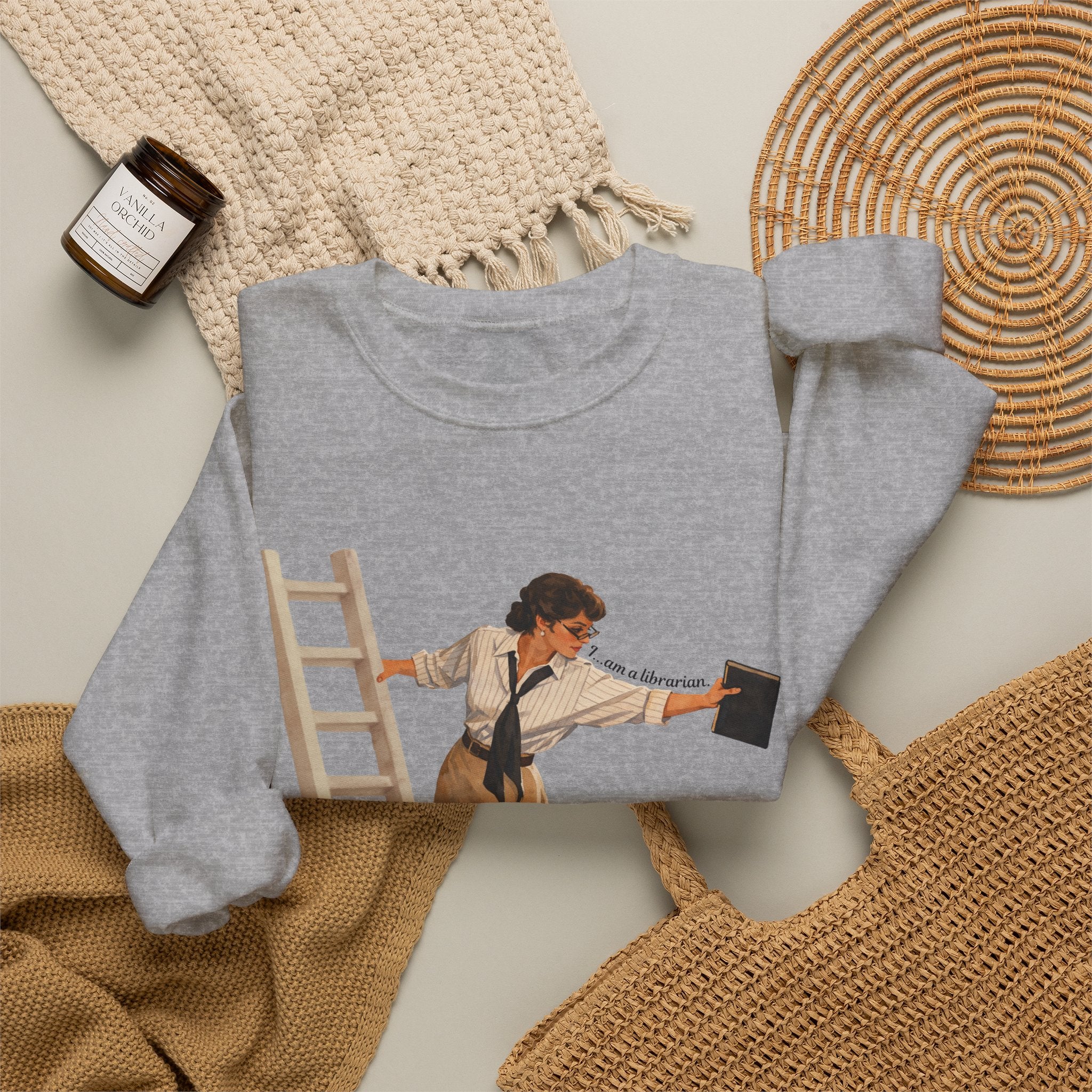 Evelyn Librarian Crewneck Sweatshirt