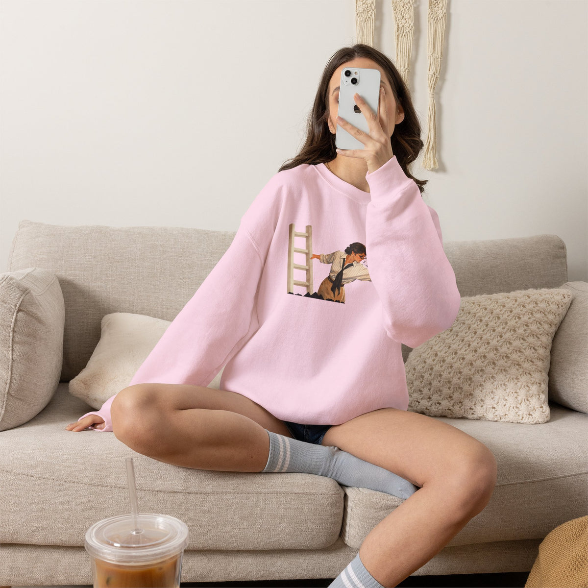 Vintage Evelyn Librarian Crewneck Sweatshirt