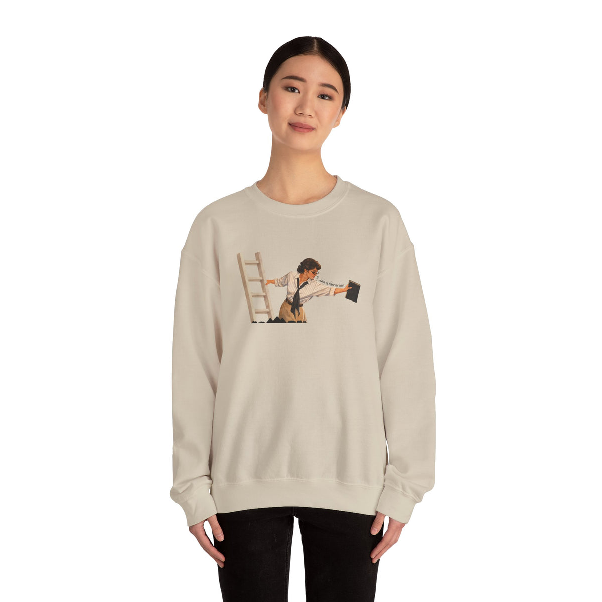 Vintage Evelyn Librarian Crewneck Sweatshirt