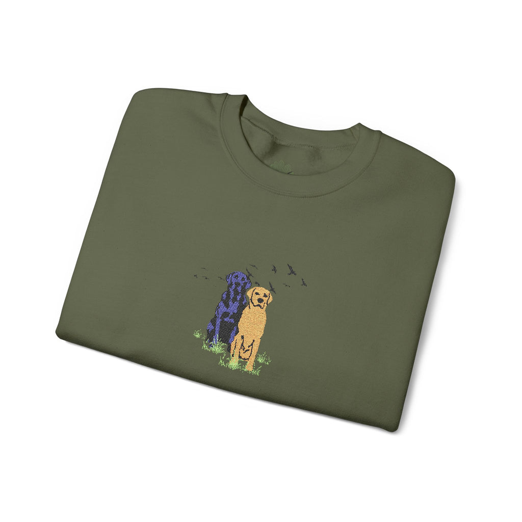 Embroidered Dog Crewneck Sweatshirt