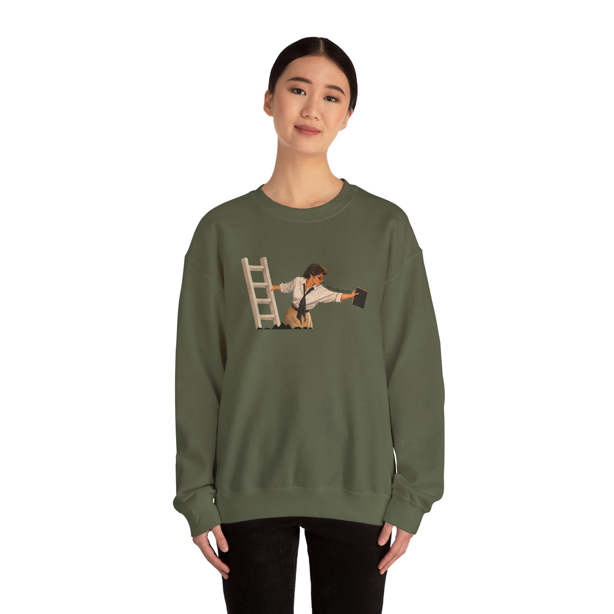 Vintage Evelyn Librarian Crewneck Sweatshirt