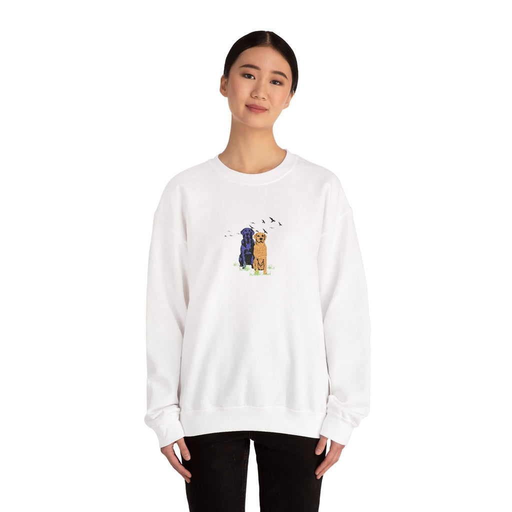 Embroidered Dog Crewneck Sweatshirt