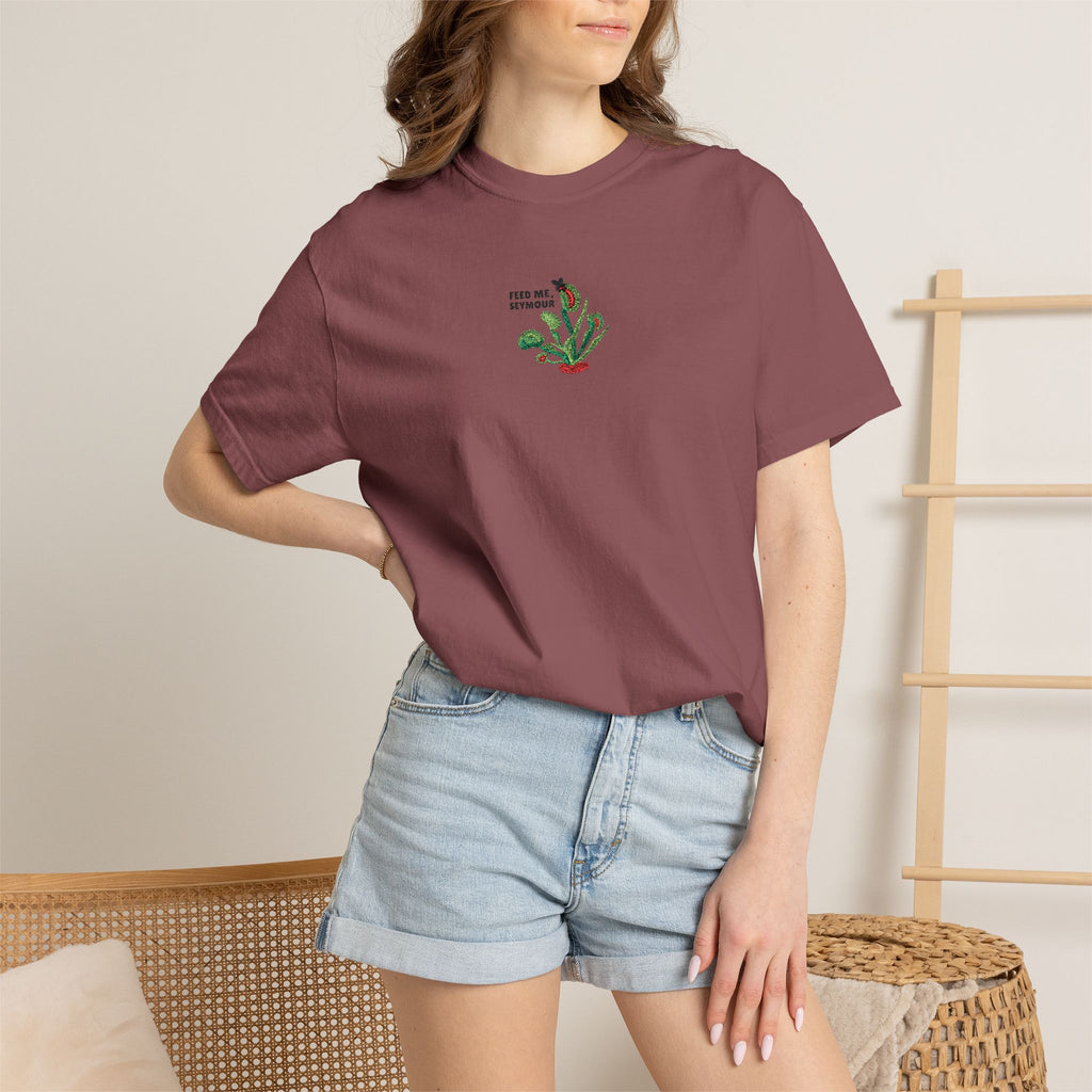 Embroidered Feed Me Seymour Tee