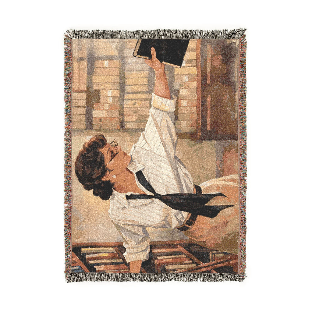 Evelyn Librarian Woven Blanket