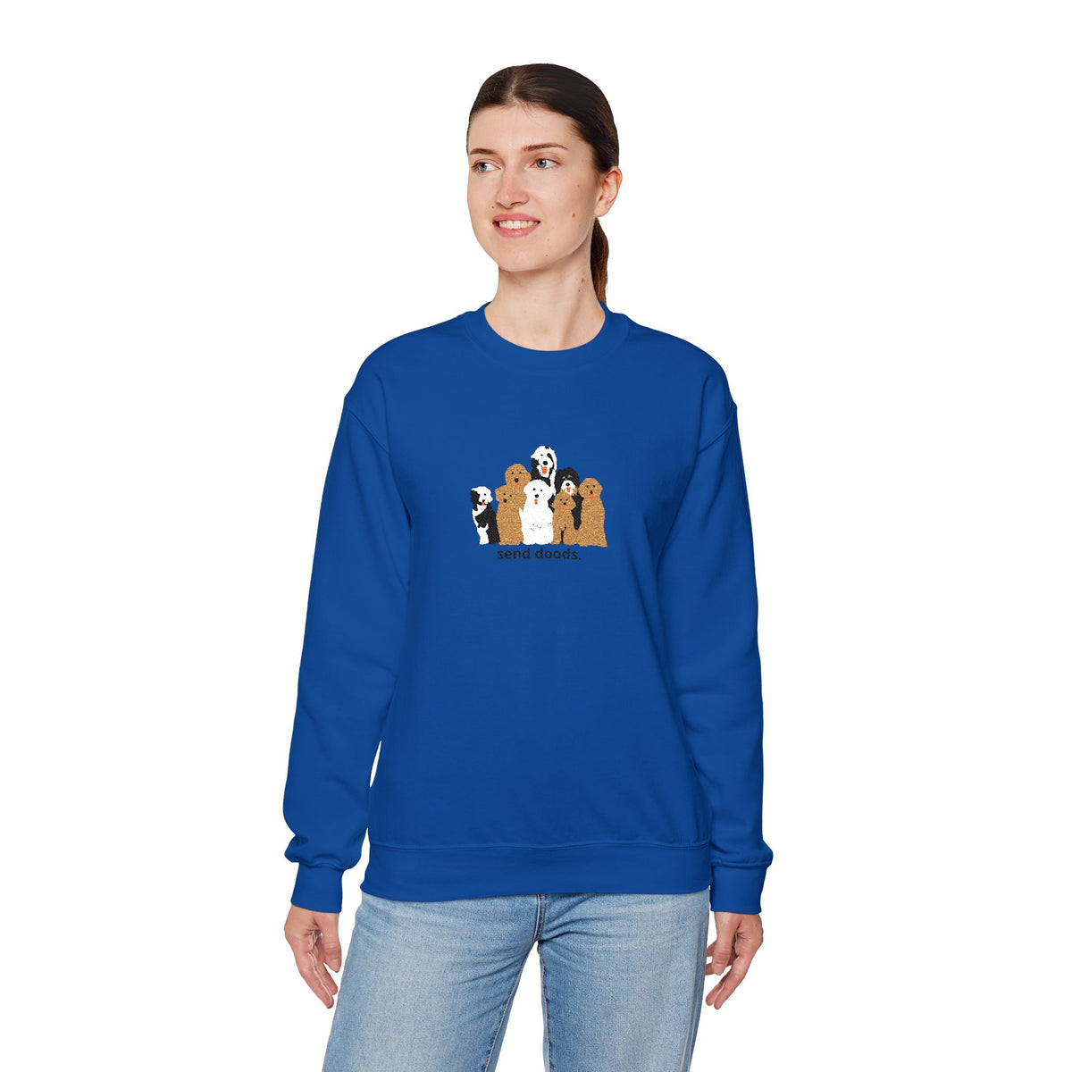 Embroidered Send Doods Crewneck Sweatshirt