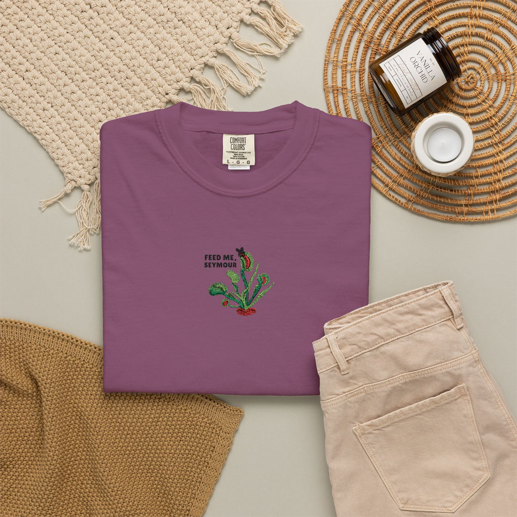 Embroidered Feed Me Seymour Tee