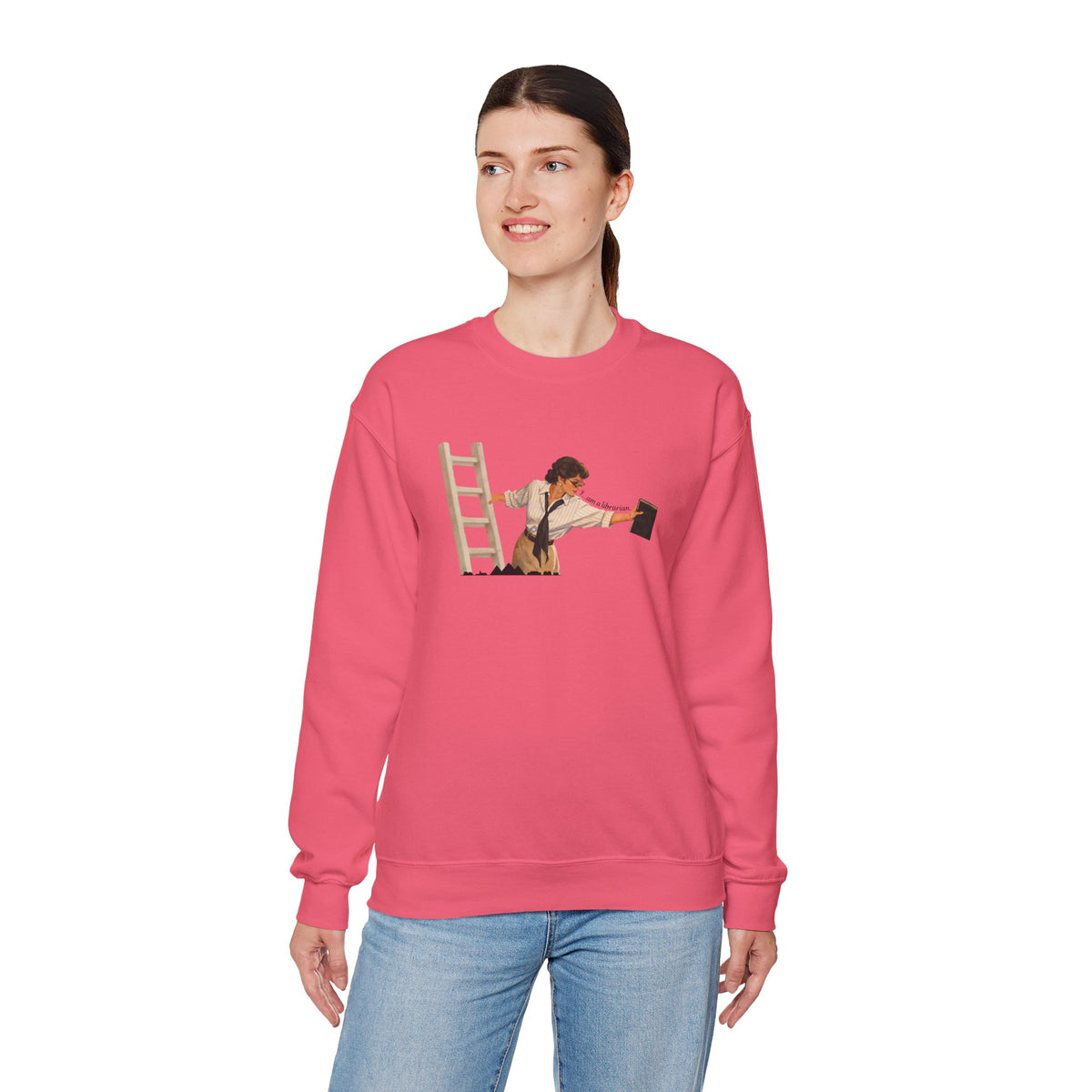 Vintage Evelyn Librarian Crewneck Sweatshirt