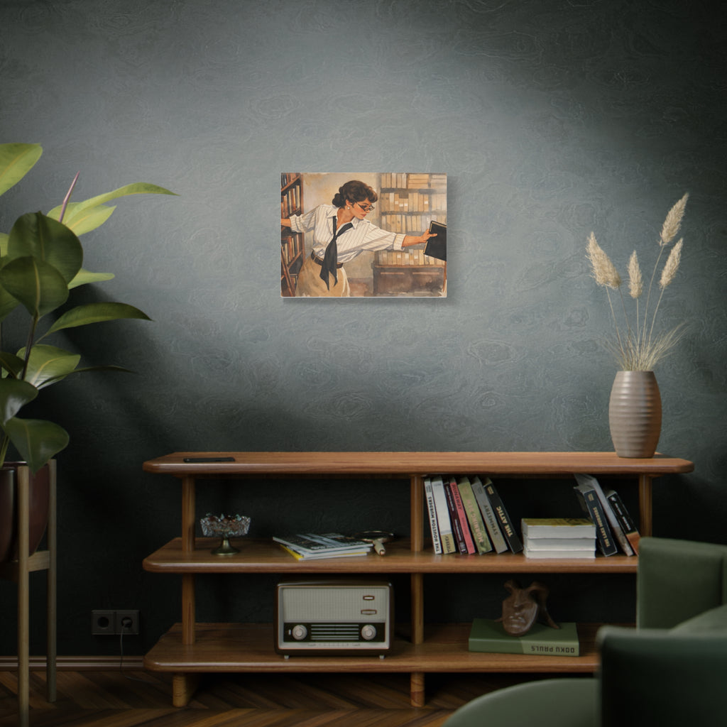 Evelyn Librarian Canvas