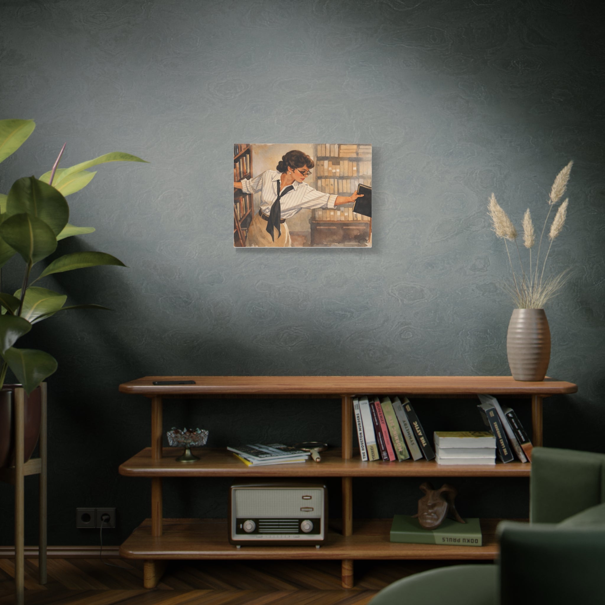 Evelyn Librarian Canvas