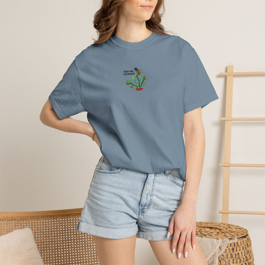 Embroidered Feed Me Seymour Tee