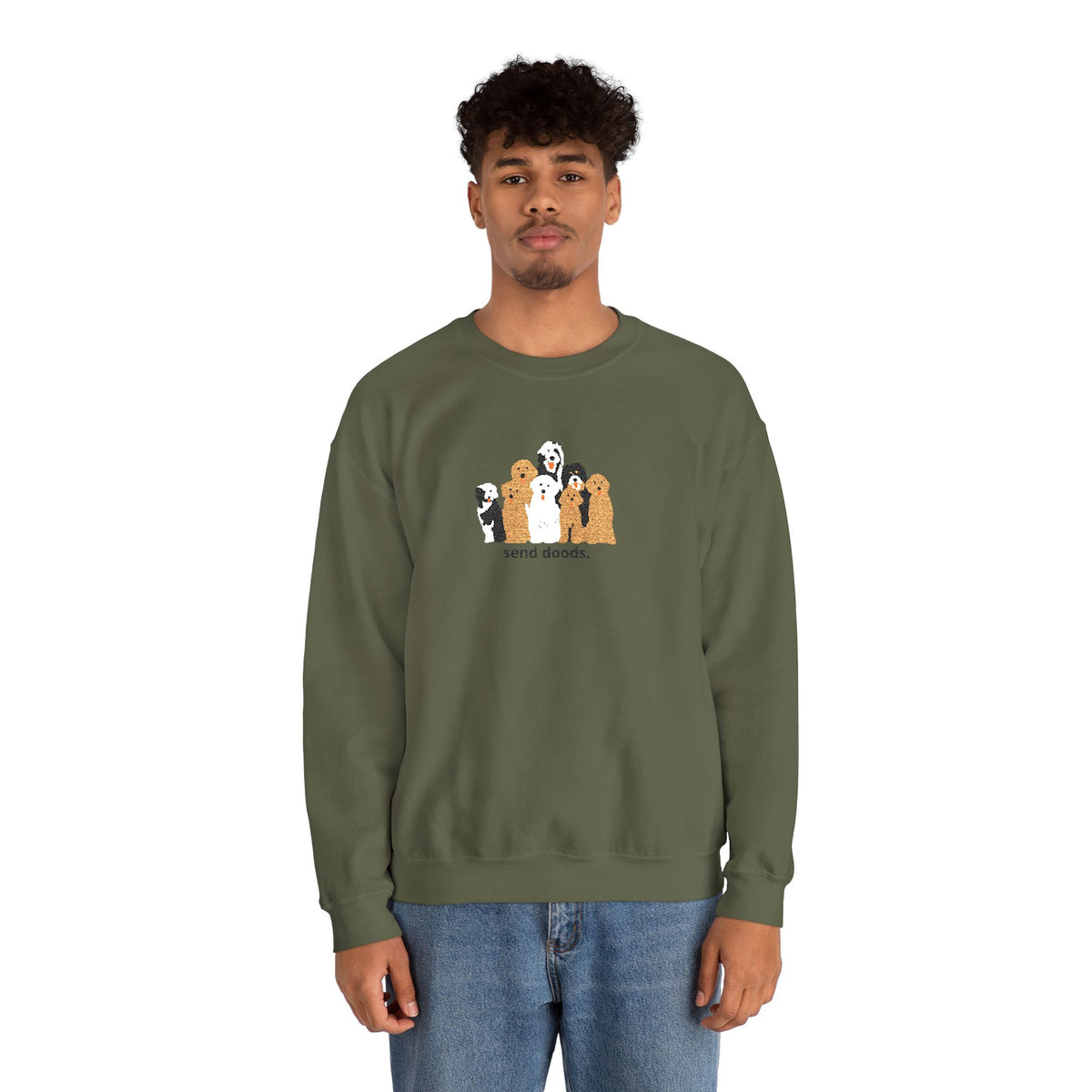 Embroidered Send Doods Crewneck Sweatshirt