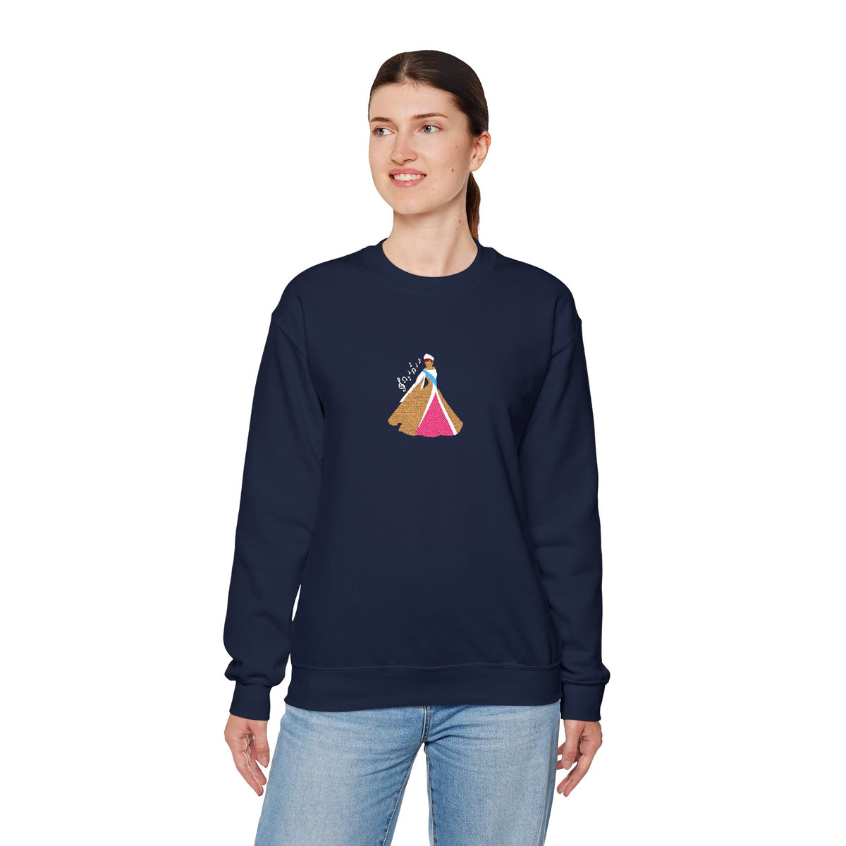 Embroidered Princess Crewneck Sweatshirt