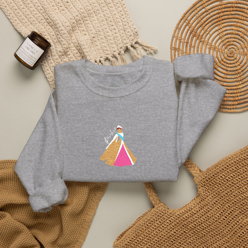 Embroidered Princess Crewneck Sweatshirt