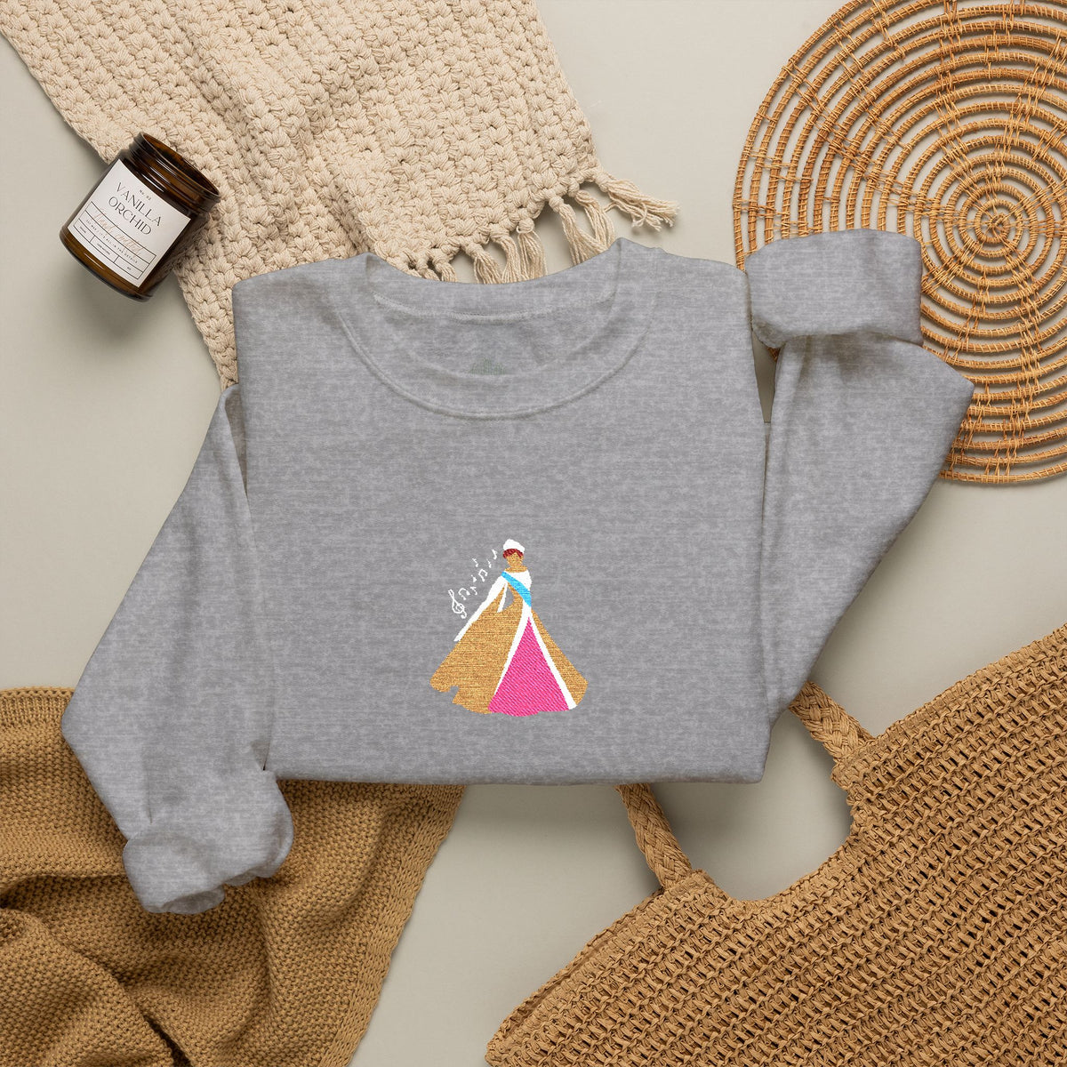 Embroidered Princess Crewneck Sweatshirt
