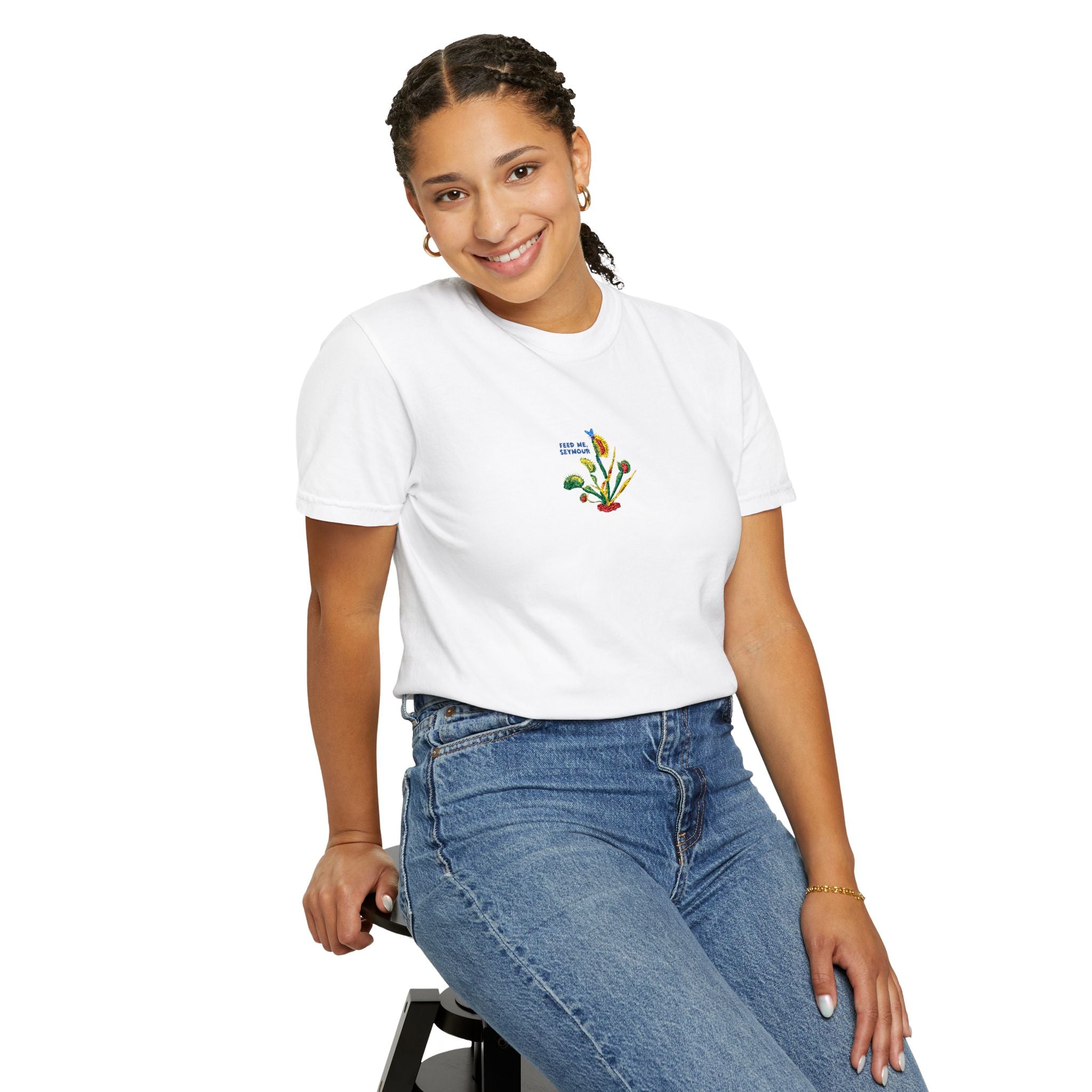 Feed Me Seymour Embroidered Tee