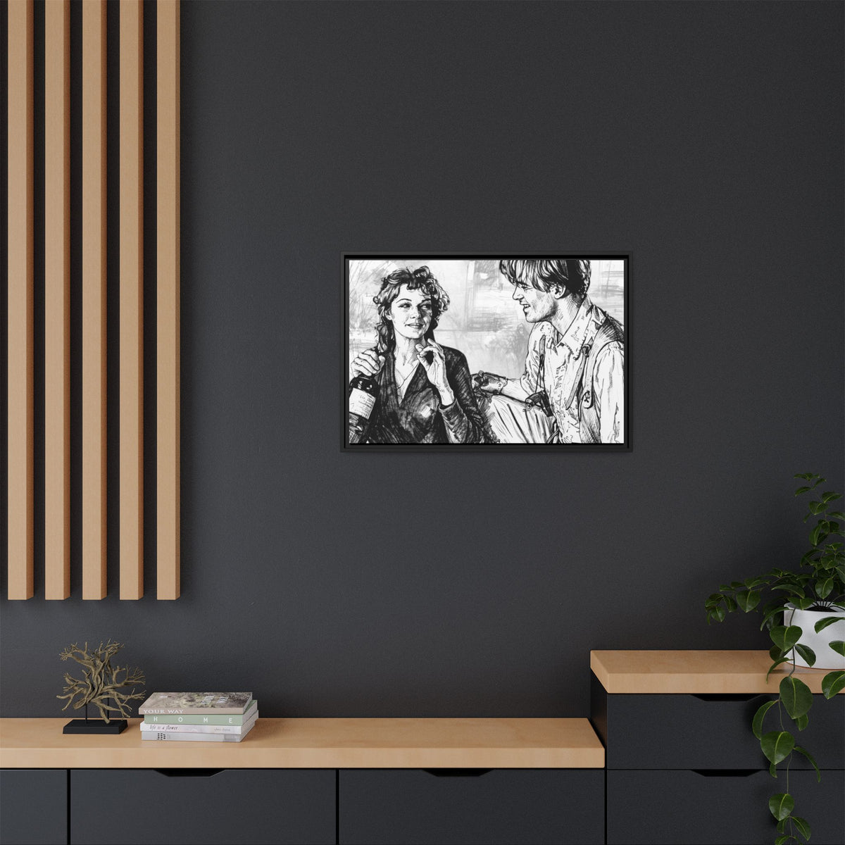 Rick & Evelyn Framed Canvas