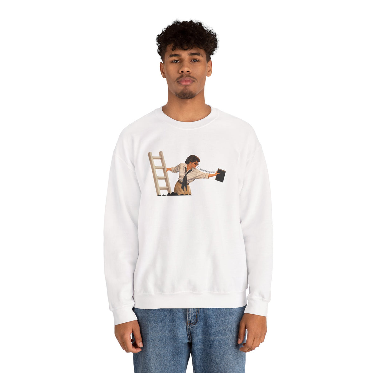 Vintage Evelyn Librarian Crewneck Sweatshirt