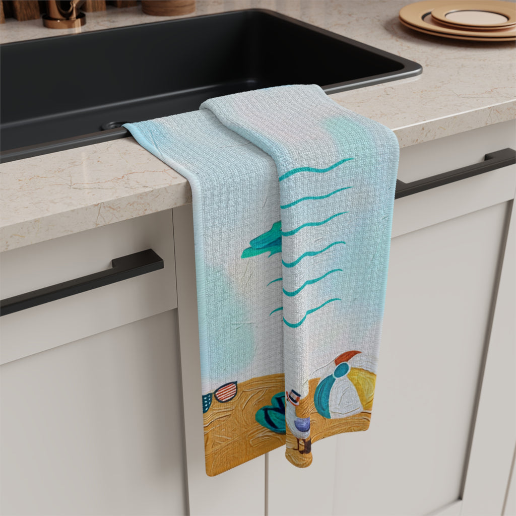USA Beach Tea Towel