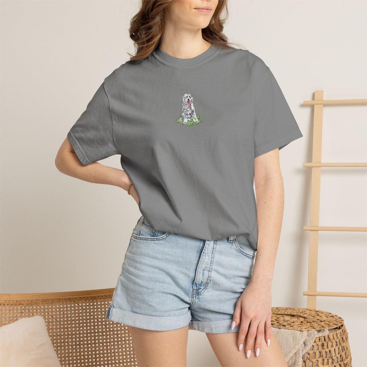 Sheepadoodle Embroidered Tee