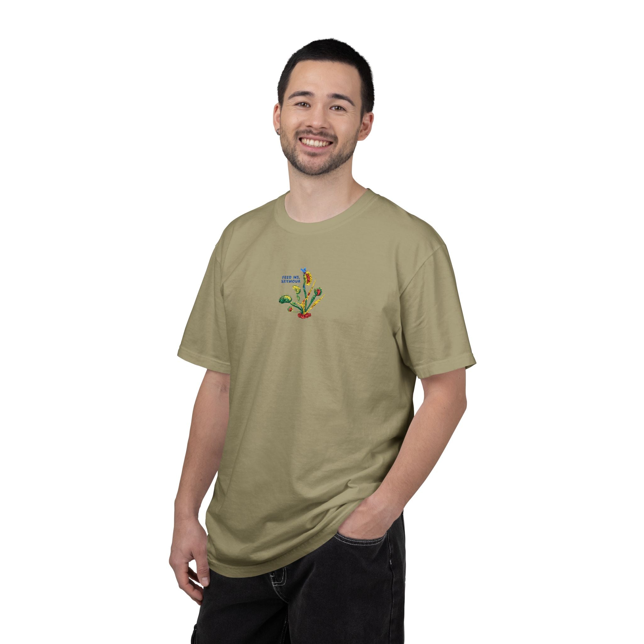 Feed Me Seymour Embroidered Tee